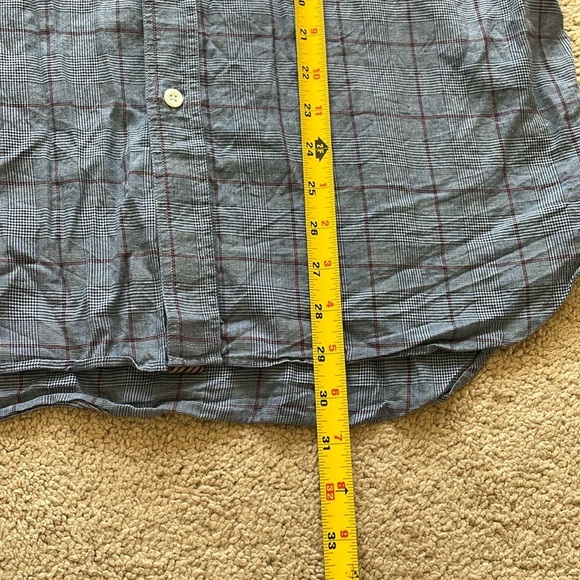 Billy Reid Standard Cut Button Down Shirt Men’s L Plaid Career Preppy Cotton - Picture 10 of 10